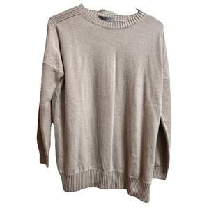 D.Exterior Women's Cashmere Blend Heather Gold Lurex Sweater Pullover Size Small